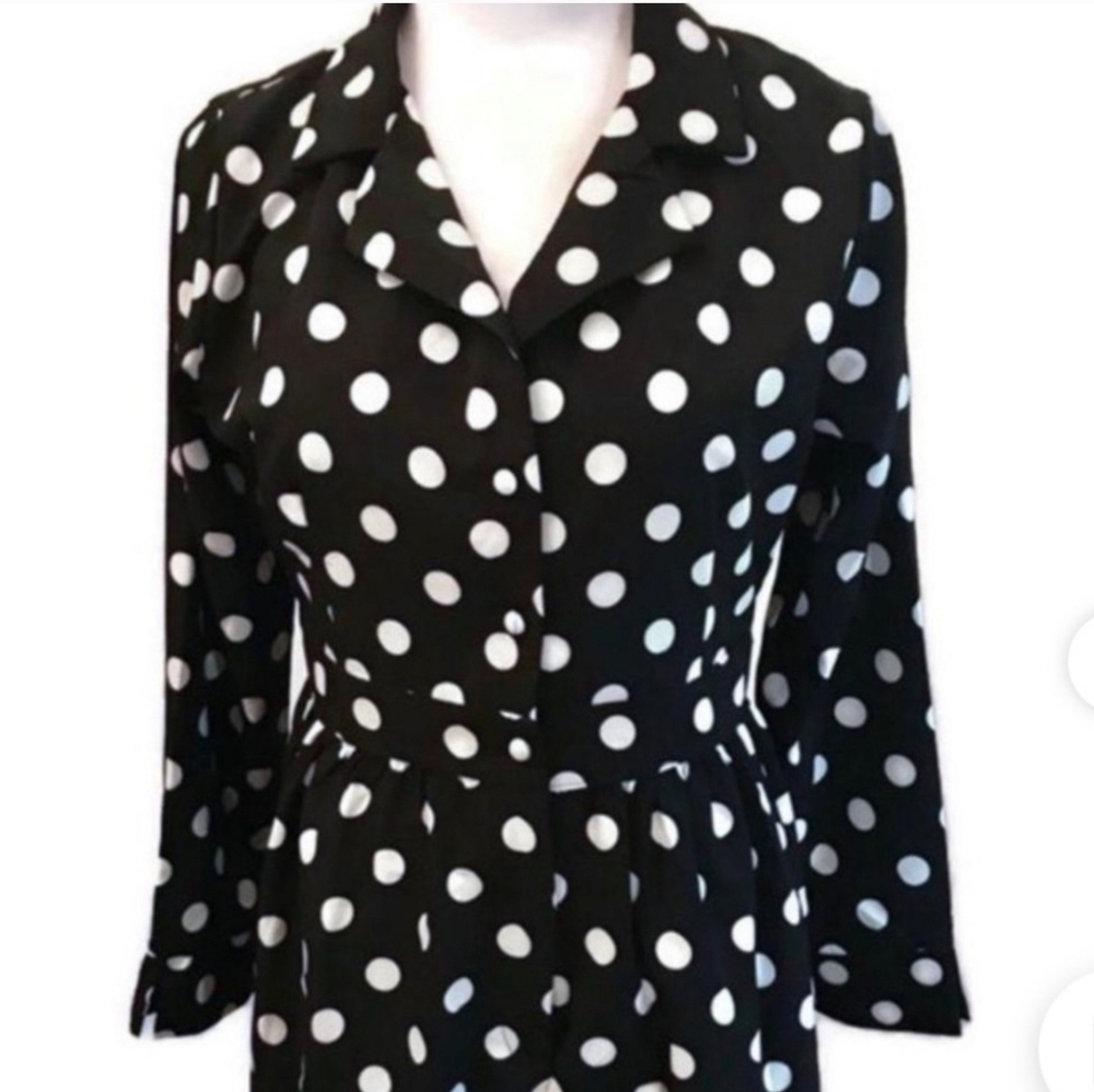 CBR Black & White Polka Dot Romper L